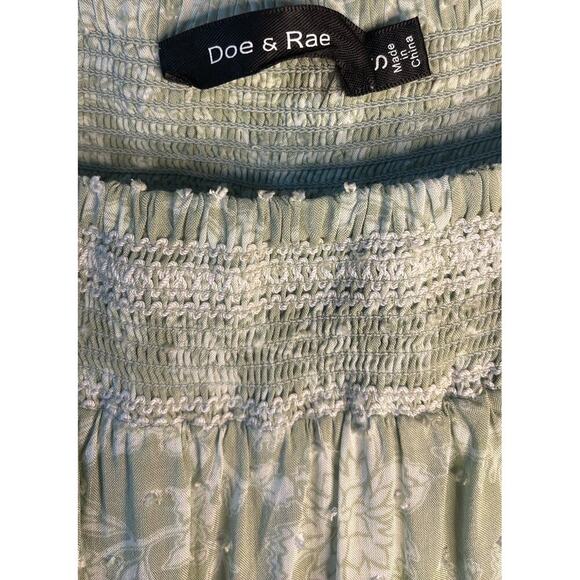 Doe & Rae Light Green Floral Ruffle Blouse, Size S- NWOT - Picture 5 of 7